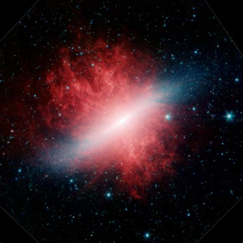 NASA - Galaxy on Fire! NASA's Spitzer Reveals Stellar Smoke