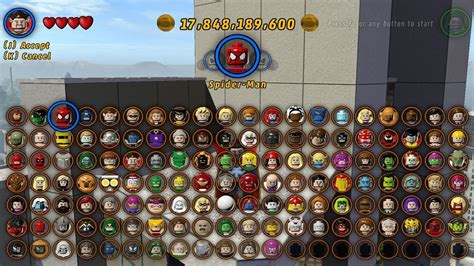 full lego marvel roster