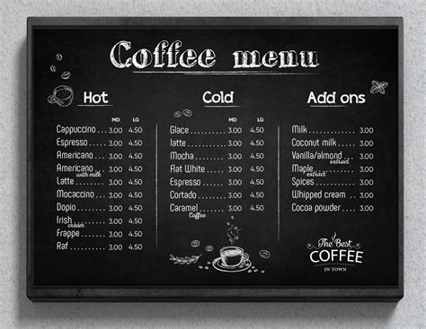 Blackboard Coffee Menu | ubicaciondepersonas.cdmx.gob.mx