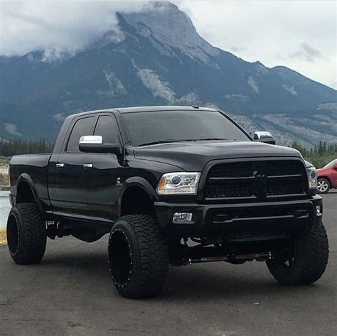 Blacked out ram 2500 Cummins turbo diesel mega cab huge, lifted ...