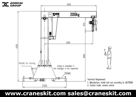 2 Ton Mobile Jib Crane for Workshops - Jib Crane Supplier in UAE