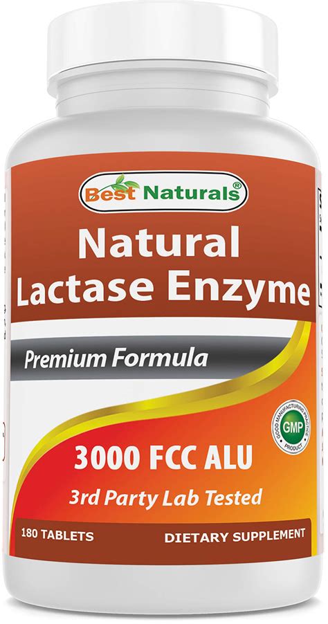 Buy Best Naturals, Fast Acting Lactase Enzyme, 3000 FCC ALU, 180 s ...