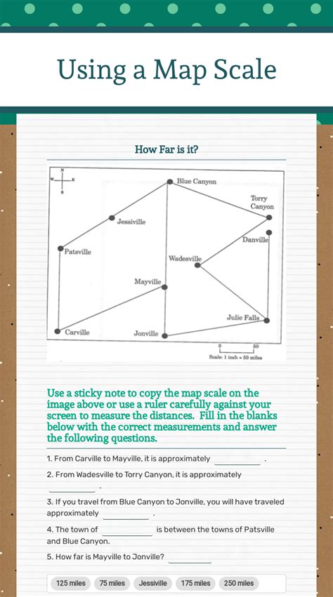 Using A Map Scale Worksheet - Imsyaf.com