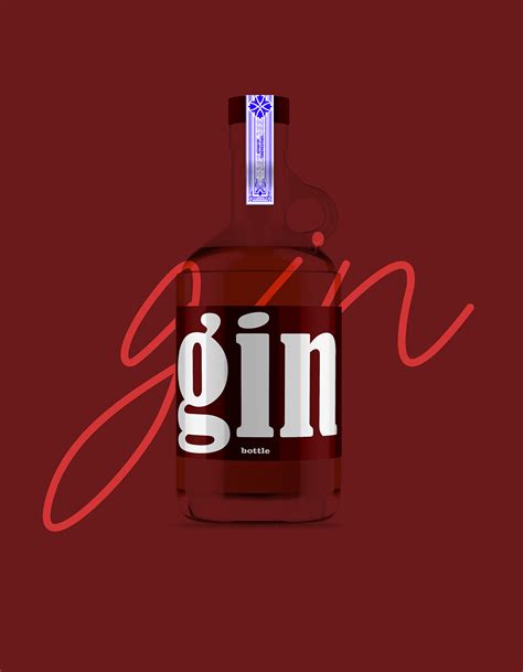 Gin Bottle blu on Behance