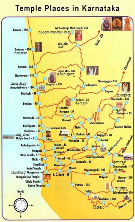 Karnataka Tour Map - Karnataka Heritage Tour II - Karnataka Travel ...