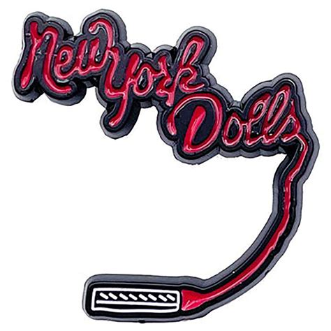 New York Dolls Logo Pewter Pin Badge 450799 | Rockabilia Merch Store