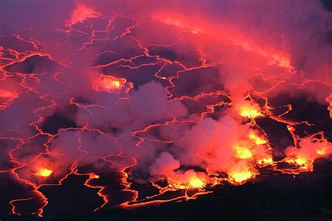 Mount Nyiragongo Lava Lake Photograph by Martin Rietze/science Photo ...