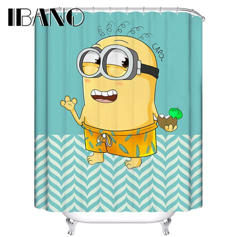 Cartoon Shower Curtain Minions Customized Shower Curtain Waterproof ...