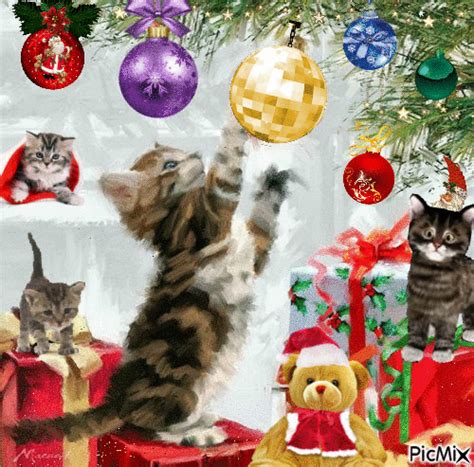 Kittens Christmas - Free animated GIF - PicMix