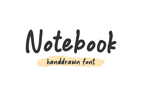 Notebook Font | dafont.com