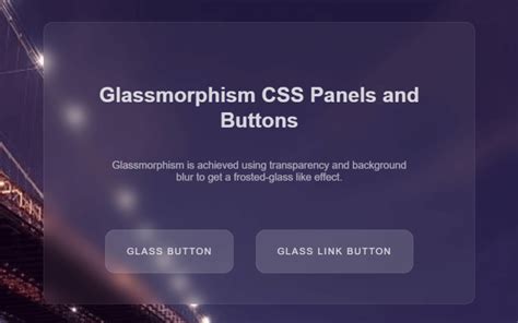 Quick Glassmorphism UI CSS - Panels and Button - Super Dev Resources