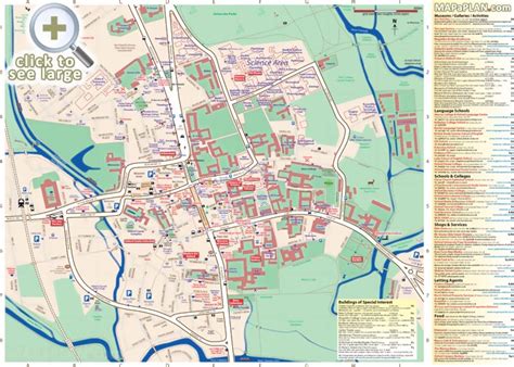 Oxford maps - Top tourist attractions - Free, printable city street map ...