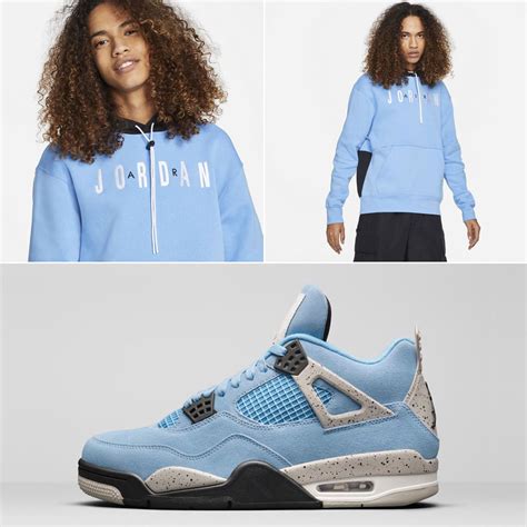 Air Jordan 4 University Blue Hoodie Outfit