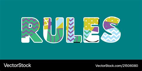 Rules concept word art Royalty Free Vector Image