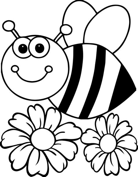 Printable Bee Coloring Pages