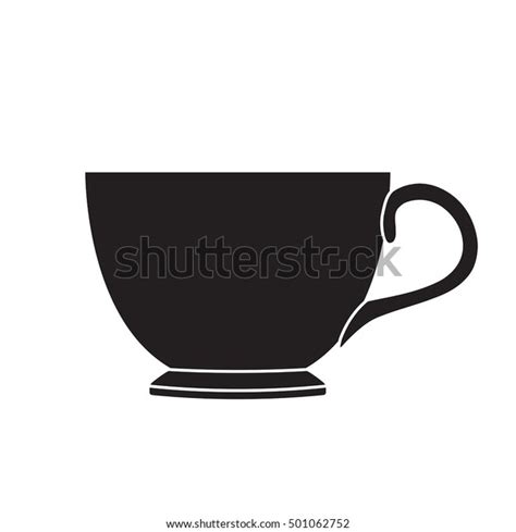 Tea Cup Silhouette Vector Illustration Isolated Stock Vector (Royalty ...