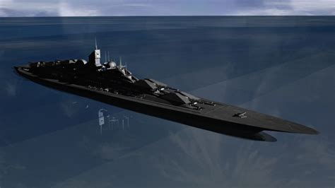 Computer generated image of a futuristic battleship. [1280×720 ...