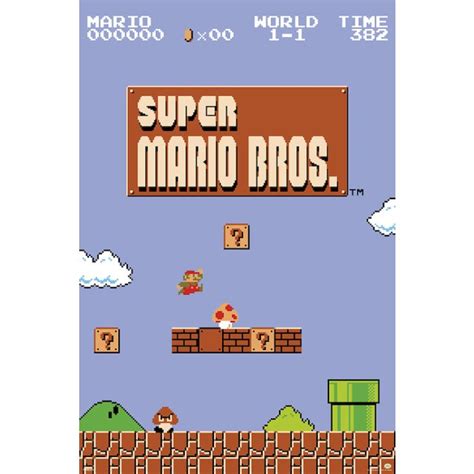 Super Mario Bros - Level 1 - Poster Emporium