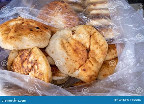 Fresh Traditional Iraqi Flat Bread Sold at the Farmers Market Stock ...