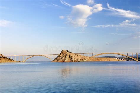 Krk bridge stock image. Image of warm, coastal, clouds - 6297741