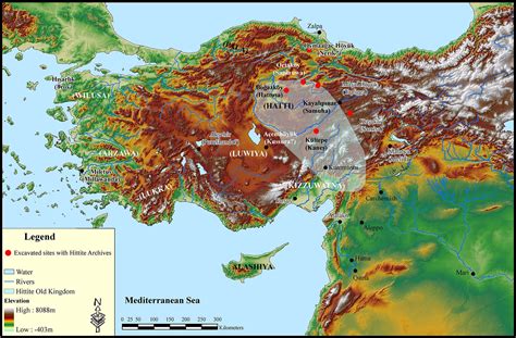 Map: Middle Bronnze Age Anatolia – Anatolia (mid000017) - American ...