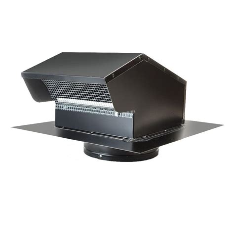 Master Flow 6 in. Goose Neck Vent Roof Cap in Black-GNV6BL - The Home Depot