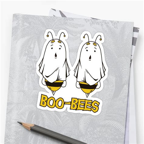 "Boo Bees Halloween humor." Sticker by emphatic | Redbubble