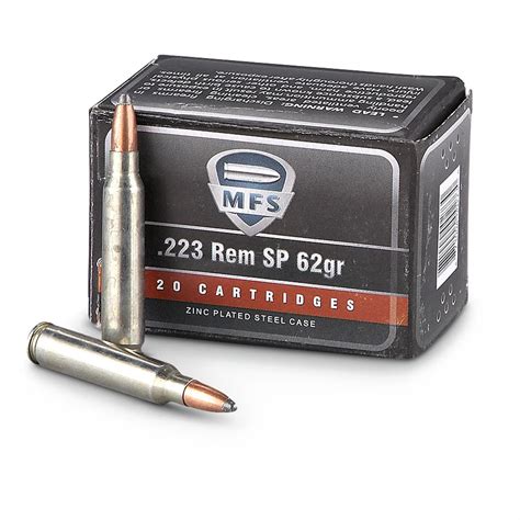 260 rds. MFS® .223 Rem. 62 grain SP Ammo - 206476, .223 Remington Ammo ...