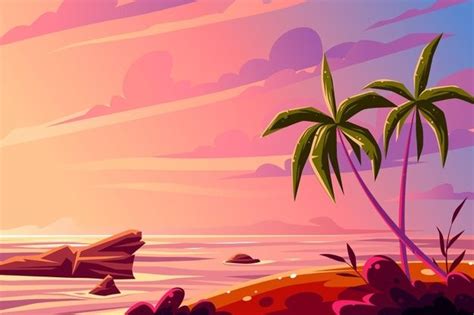 Free Vector | Summer landscape background for zoom | Desktop wallpaper ...