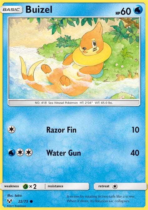 Buizel 22 (Shining Legends 2017) Pokemon Card