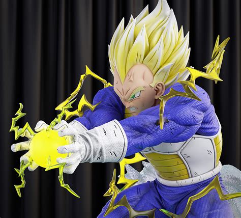 ArtStation - Vegeta Final Flash Statue