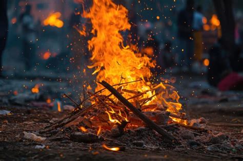 Premium AI Image | Hindu festival Holi Dahan celebrated before Holi