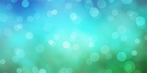 Light Blue Green vector background with bubbles Abstract colorful disks ...