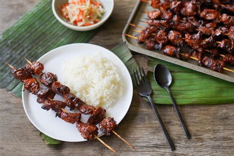 Filipino BBQ Pork Skewers - Hungry Huy