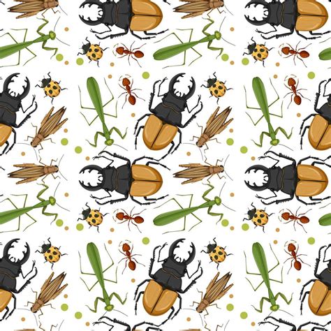 Different insects pattern 1416551 Vector Art at Vecteezy