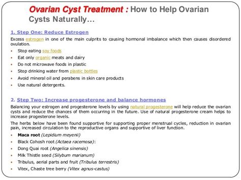 Ovarian cyst treatment