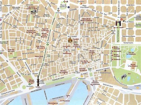 Barcelona old town map - Map of barcelona old town (Catalonia Spain)