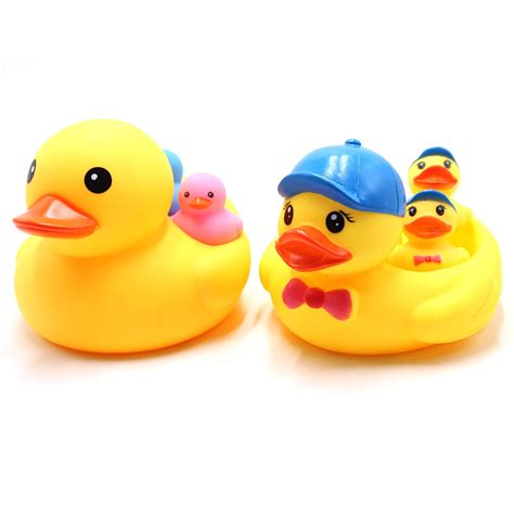 Yellow Duck 2 Families Bath Set - Colorful Floating and Squeaking ...