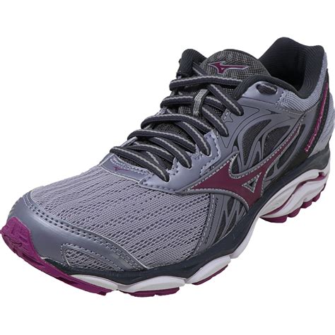 Mizuno - Mizuno Women's Wave Inspire 14 Dapple Gray / Clover Dark Ankle ...