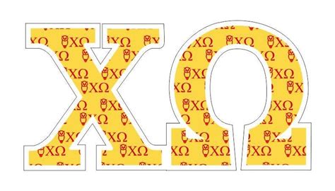 Chi Omega Mascot Greek Letter Sticker - 2.5" Tall SALE $6.95. - Greek Gear®