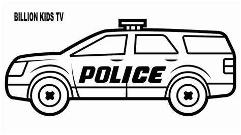 Police Car Printable Coloring Pages