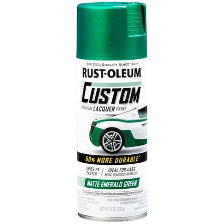 Rust-Oleum Automotive Premium Custom Lacquer Spray Paint, Matte Emerald ...