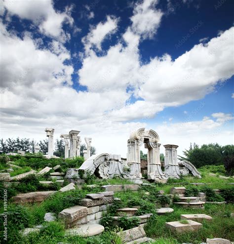 The ruins of Yuanmingyuan palace Stock Photo | Adobe Stock