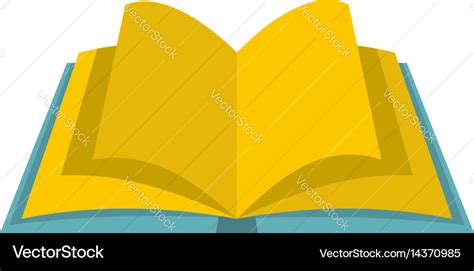 Open book with yellow pages icon isolated Vector Image