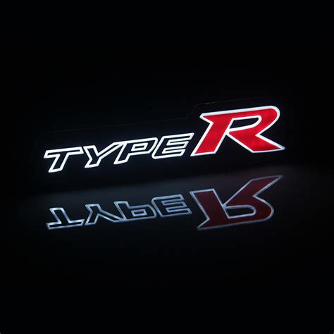 3D-LED-TYPE-R-Type-R-Logo-Emblem-Light-Car-Front-Grille-Badge-Lamp-for ...