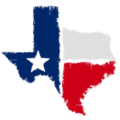 Texas flag in shape of Texas state - PowerVacAmerica