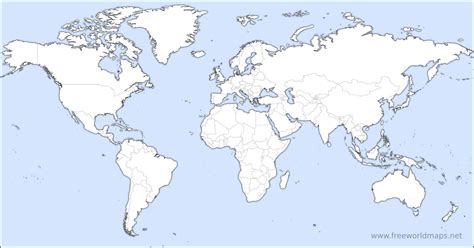 World Map Blank Outline Countries