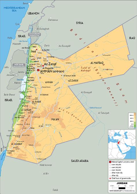 Jordan Rainfall Map