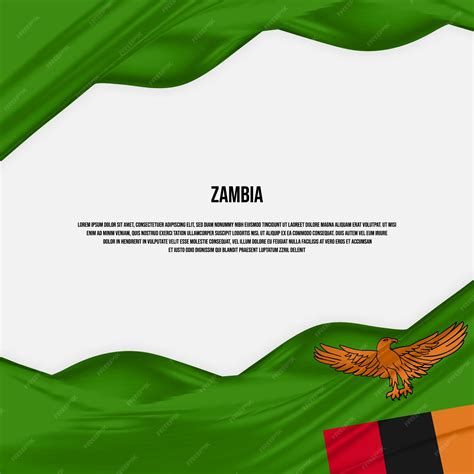 Premium Vector | Zambia flag design waving zambia flag made of satin or ...