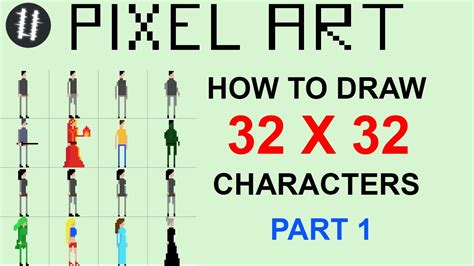 How To Pixel Art Tutorials [13] – Draw 32×32 Character (Part 1 ...